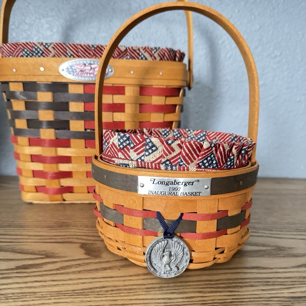 Longaberger 1998 Americana 25th Anniversary Basket & 1997 Inaugural Basket - Picture 2 of 8
